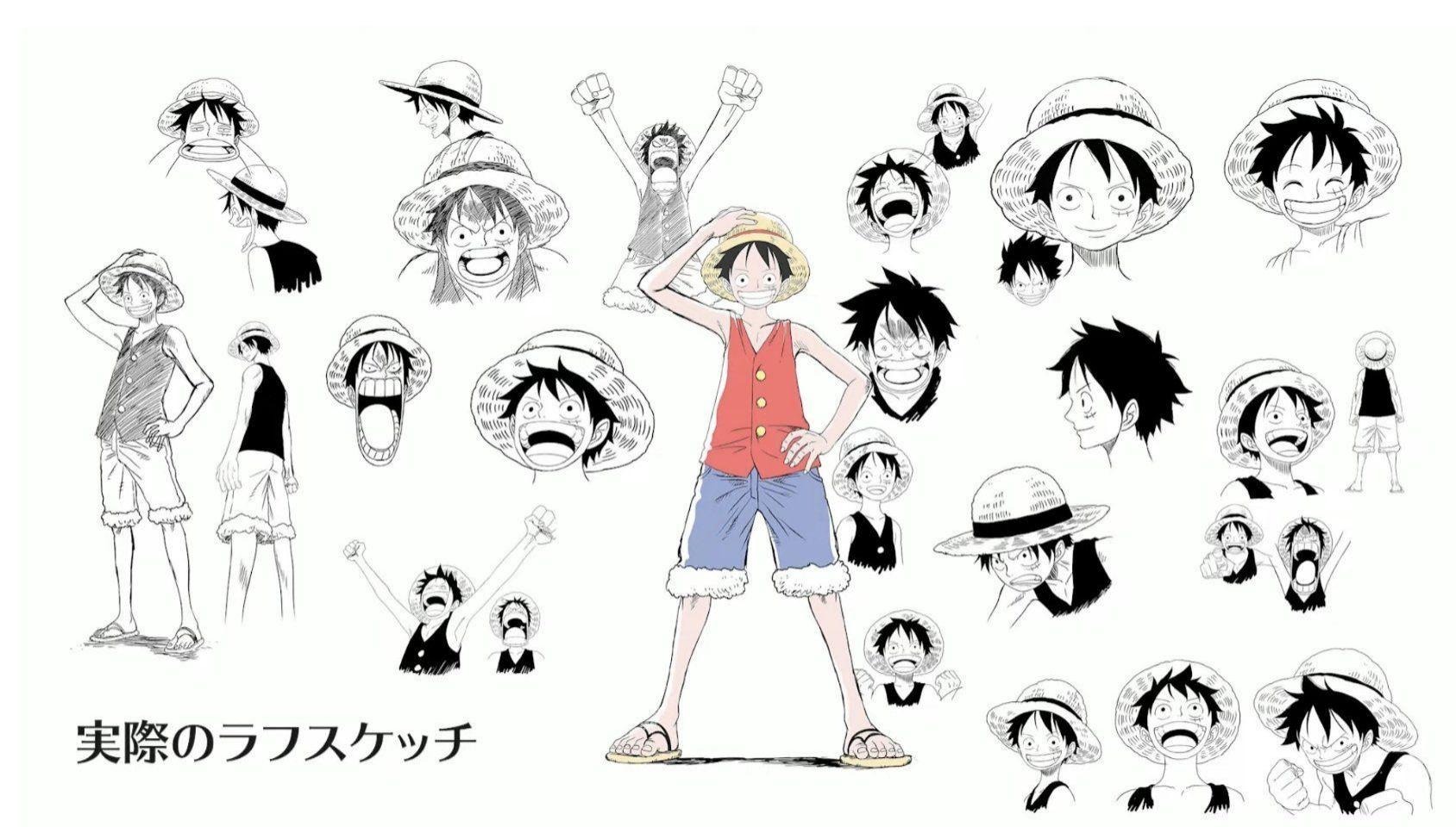 THE ONE PIECE Luffy character sketch